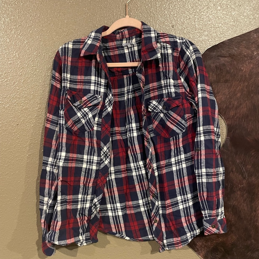 Plaid Charlotte Russe shirt. Size large.